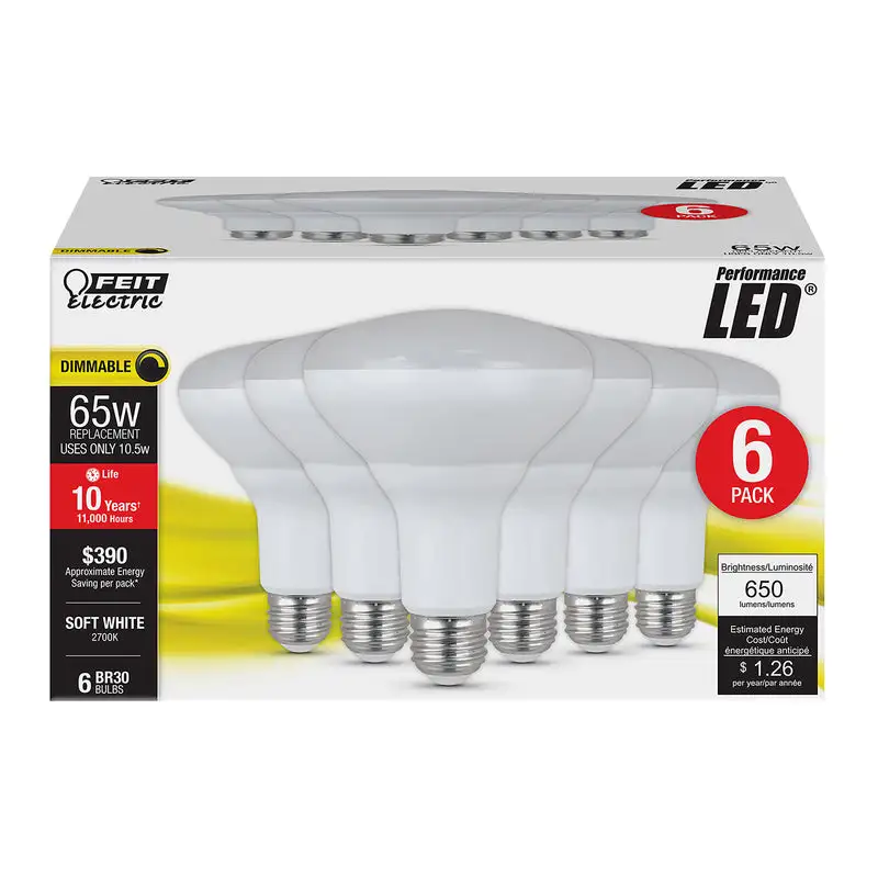 Feit Electric EXN/930CA/6 Enhance Dimmable LED Bulb Bright White 6.6 Watt