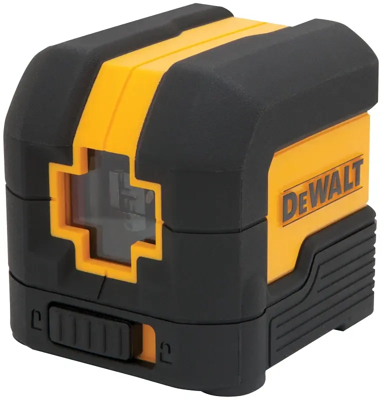 DEWALT DW08802-QU Cross Line Laser Level, 40 ft, 1/4 Accuracy, 2-Beam, Ruby Laser