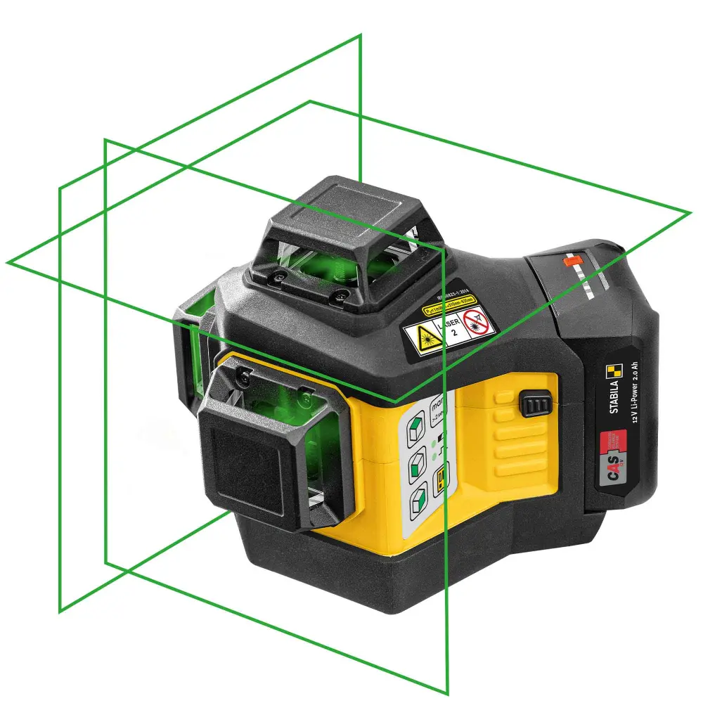12 V LAX 600 G 360° 3-Line Forest Self-Leveling Multi-Line Laser Kit, up to 130' (7 Pieces)