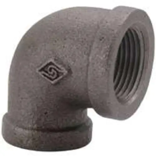 Worldwide 2A-2B Black Malleable 90 Degree Elbow 2 Inch Pipe Connections Worldwide Sourcing