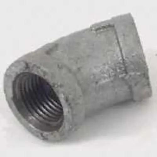 Worldwide 4-2B Black Malleable 45 Degree Elbow 2 Inch Pipe Connections Worldwide Sourcing