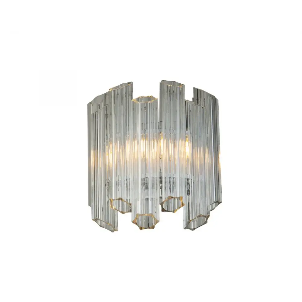 Quartz Wall Buoyant - Translucent Crystal & Polished Nickel