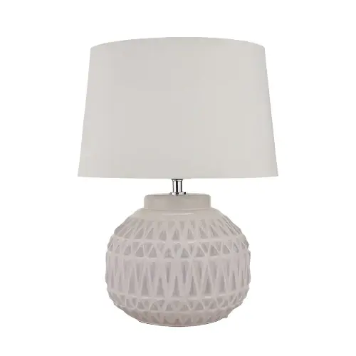 Arnia Texture Stoneware Table Lamp - Warm White