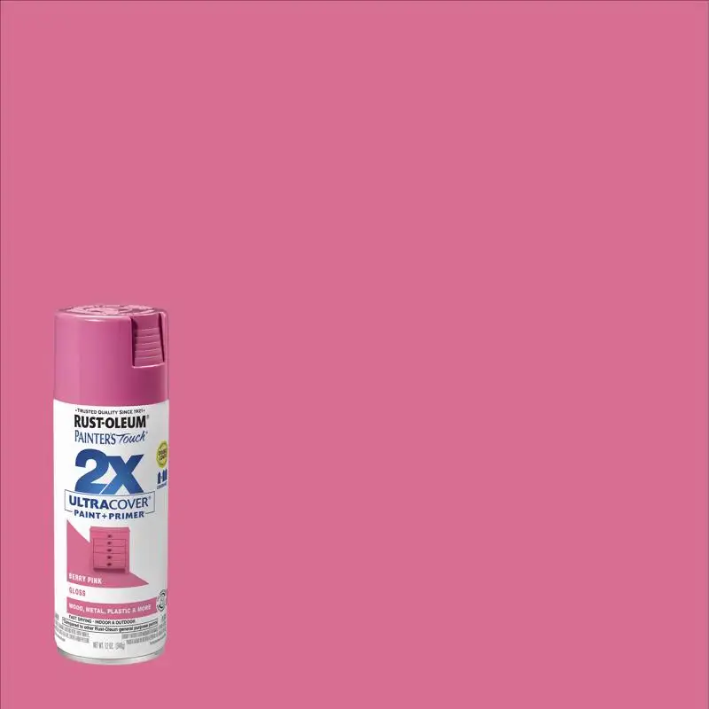 Rust-Oleum Painter's Touch 2X Ultra Cover Flat Black Paint+Primer Spray Paint 12 oz