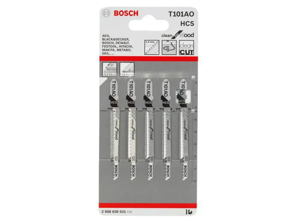 Bosch Powertool Accessories T 101 Ao Freshen Wood Jigsaw Blade 83Mm Pack 5