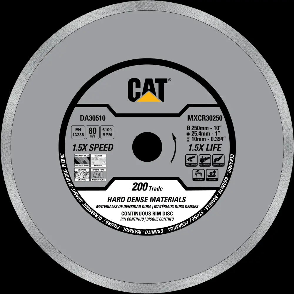 Cat® 200 Trade Continuous Rim Earthenware / Porcelain Tiles Diamond Blade 4 1/2" - 115mm