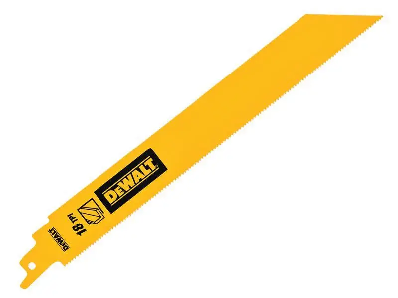 DEWALT Bi-Metal 1in High Steel Reciprocating Blade 228mm x 18 TPI (Pack 5)