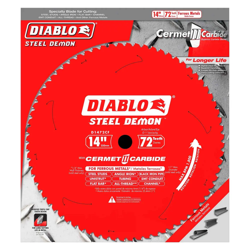 Saw Blade Medium Alloy 72 Teeth, 14''