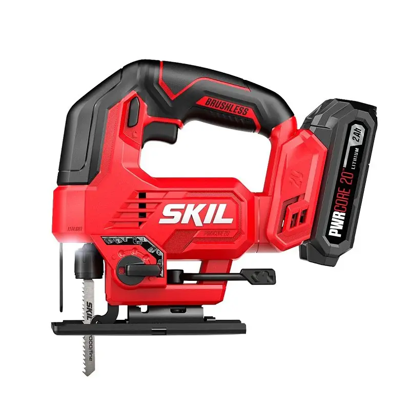 Skil JS8290B-10 Jigsaw Kit, Battery Included, 20 V, 2 Ah, 1 L Stroke, 3000 spm SPM