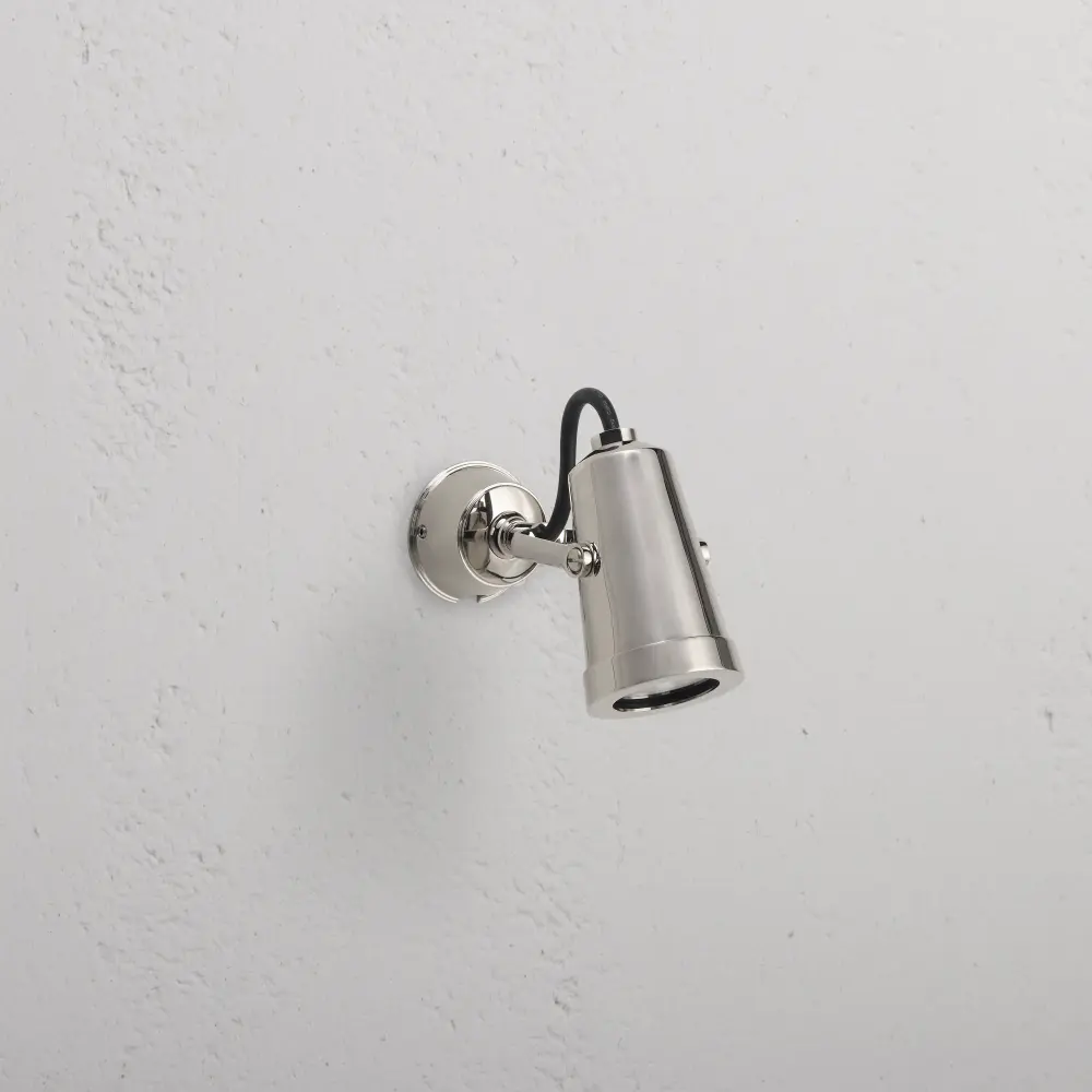Cambridge Wall Spotlight 24V – Shiny Nickel