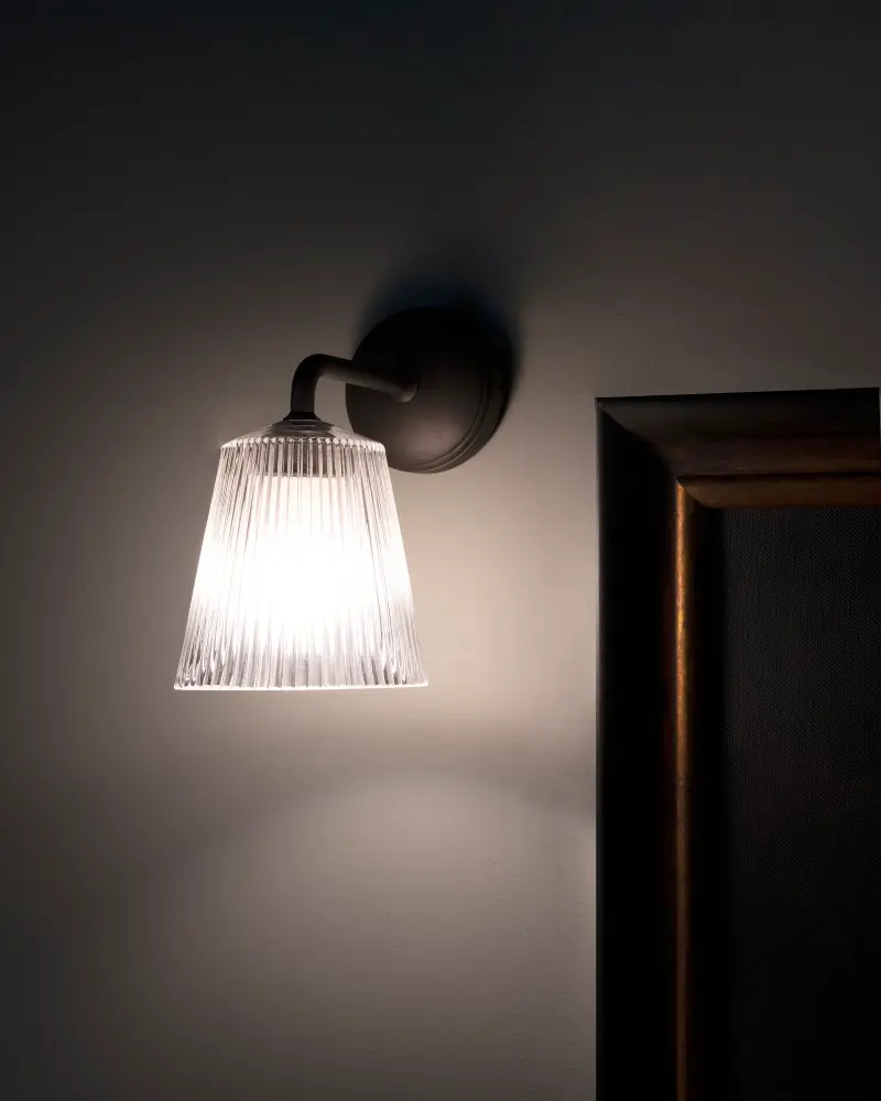 Richmond Medium Wall Light Fluted Glass - Warm finish