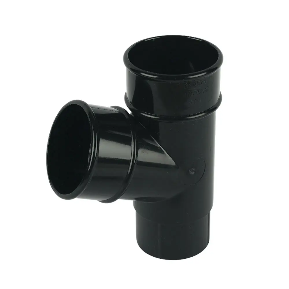 FloPlast 68mm Round 67' Pipe Branch Jet-black