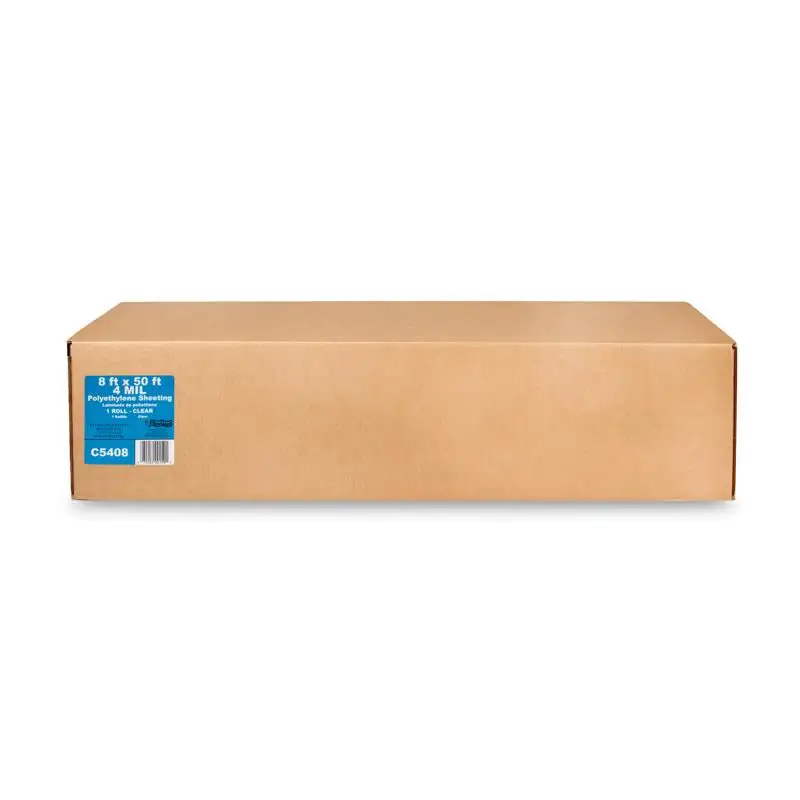 Film-Gard 4 mil Black Plastic Sheeting 8 ft x 100 ft Polyethylene Roll Industrial and Agricultural Use