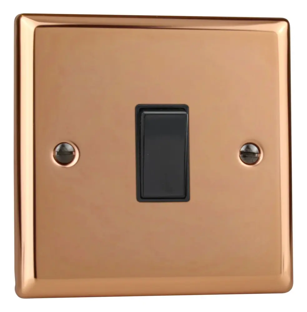 Varilight XY7B.CU Light Switch INTERMEDIATE 10 Amp Polished Red metal (Black Inserts) Remote Control