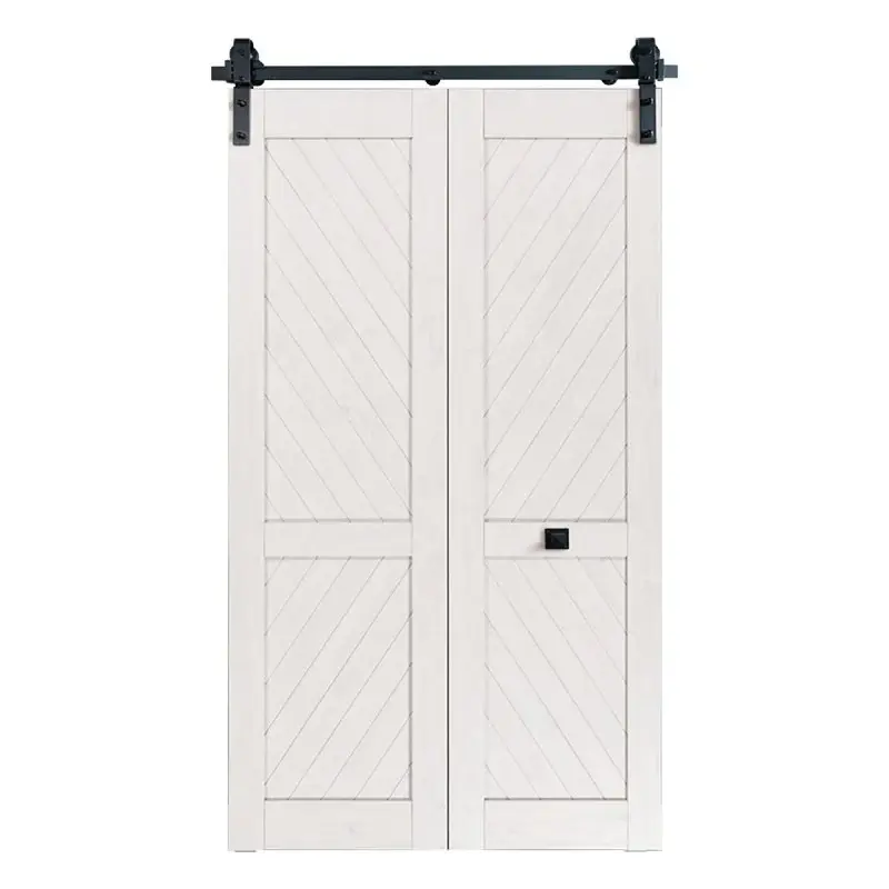 Renin BD954-07800-MB Bifold Barn Door Hardware Kit, 78 L Track, Alloy, Matte