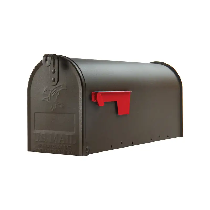 Gibraltar Elite Classic Galvanized Steel Post Mount Green Mailbox Gibraltar Mailboxes