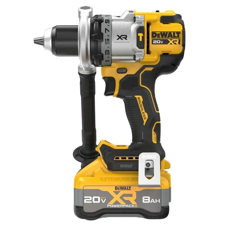 DEWALT XR Series DCD1007WW1 Hammer Drill Kit, Battery Included, 20 V, 8 Ah, 1/2 Chuck, Ratcheting Chuck