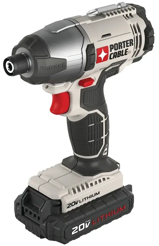 Porter-Cable PCC641LB Impact Driver Kit, Battery Included, 20 V, 1/4 Drive, Hex Drive, 3100 ipm, 2800 rpm Speed Makita