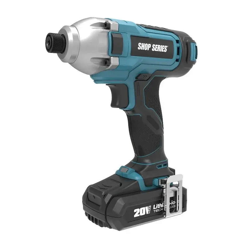 ShopSeries SS2302 Impact Driver, Battery Included, 20 V, 2 Ah, 1/4 Drive, Hex Drive Carrying Case