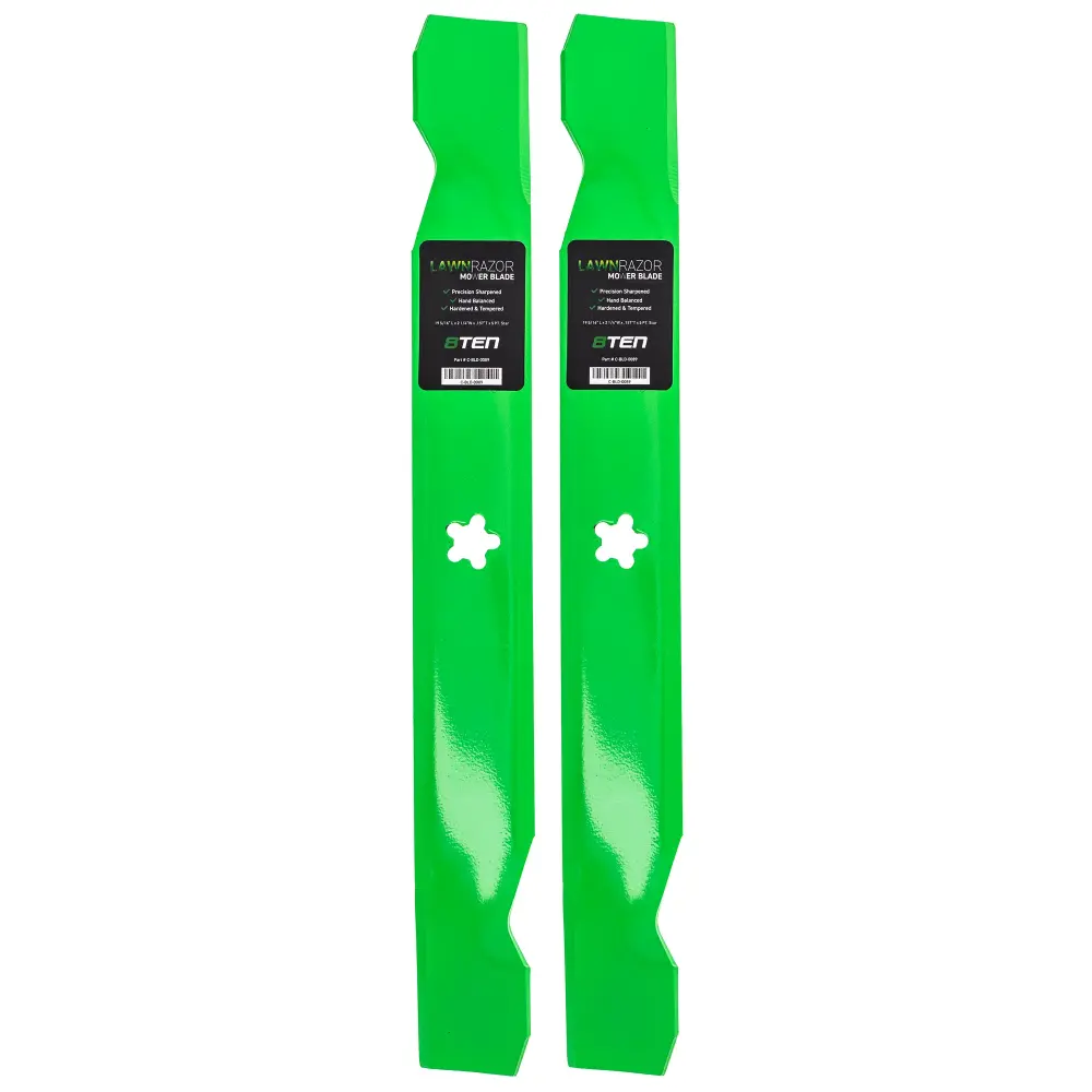 LawnRAZOR Notched High Lift Blade AYP Husqvarna Poulan 138497 127842 193957 532138497 12784 | TWO-UNIT