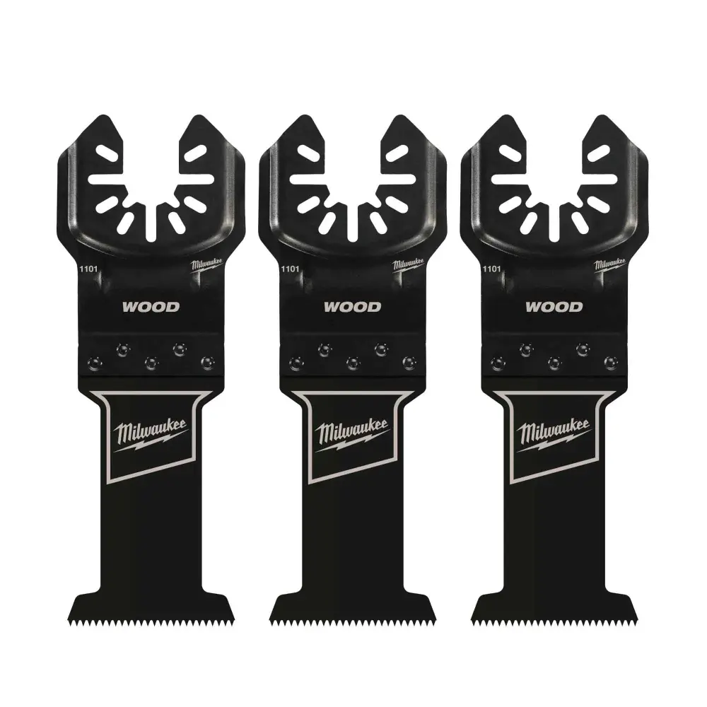Universal Fit Open-Lok High Carbon-fiber Steel Wood Blade Oscillating Tool, 1-3/8" (3 Units)