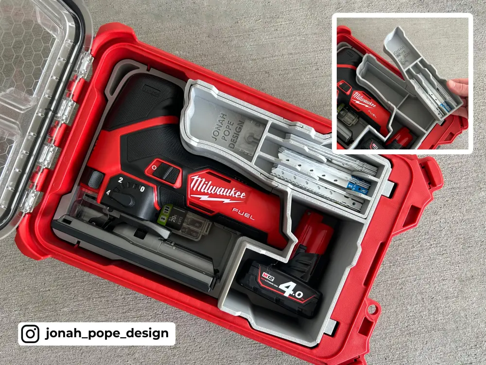 High-Capacity Packout Insert M12 FUEL Jigsaw - Jonah Pope Design (JP-FJ)