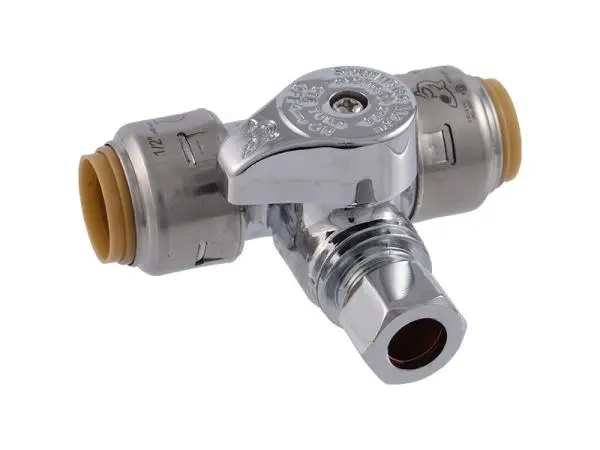 SharkBite Max Brass Push Service Stop Valve 1/2 Inch