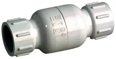 1-1/4 Inch PVC Check Valve White Plumbing Applications Mueller