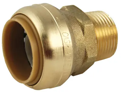 SharkBite U118LFA Lead Free Reducing Connector 3/8 Inch (1/2 Inch OD) x 1/2 Inch MNPT
