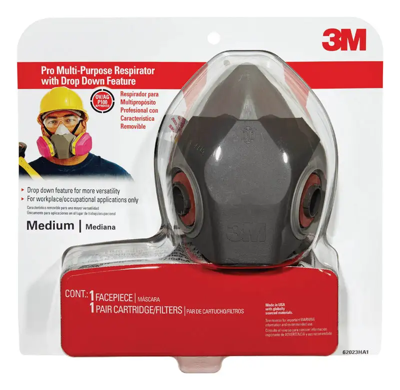 3M N95 Sanding and Fiberglass Cup Disposable Respirator Pro-Series Valved White 10 pc