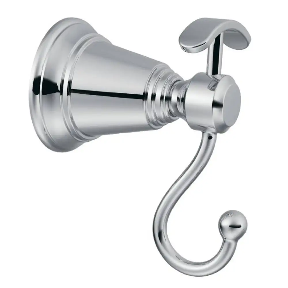 Moen Weymouth Polished Nickel Double Robe Hook Bathroom YB8403NL