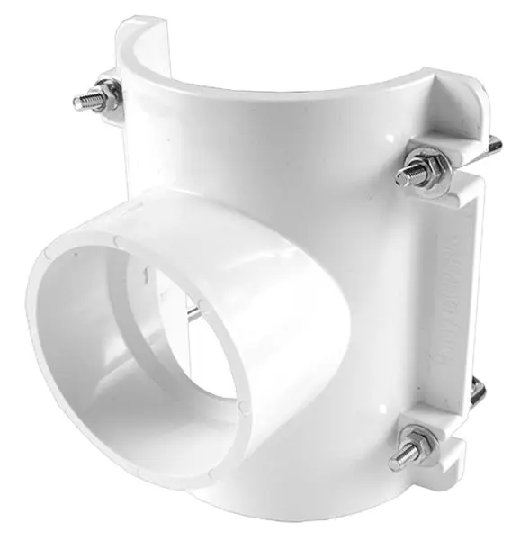 Oatey 43793 PVC Saddle Tee Kit 4 x 3 Inch Pipe Connections
