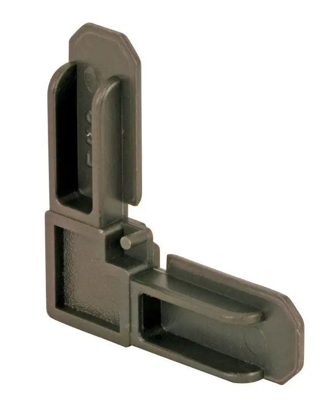 Prime-Line Bronze Plastic 3/8 . W X 3/4 . L Screen Frame Corner 1 Pack