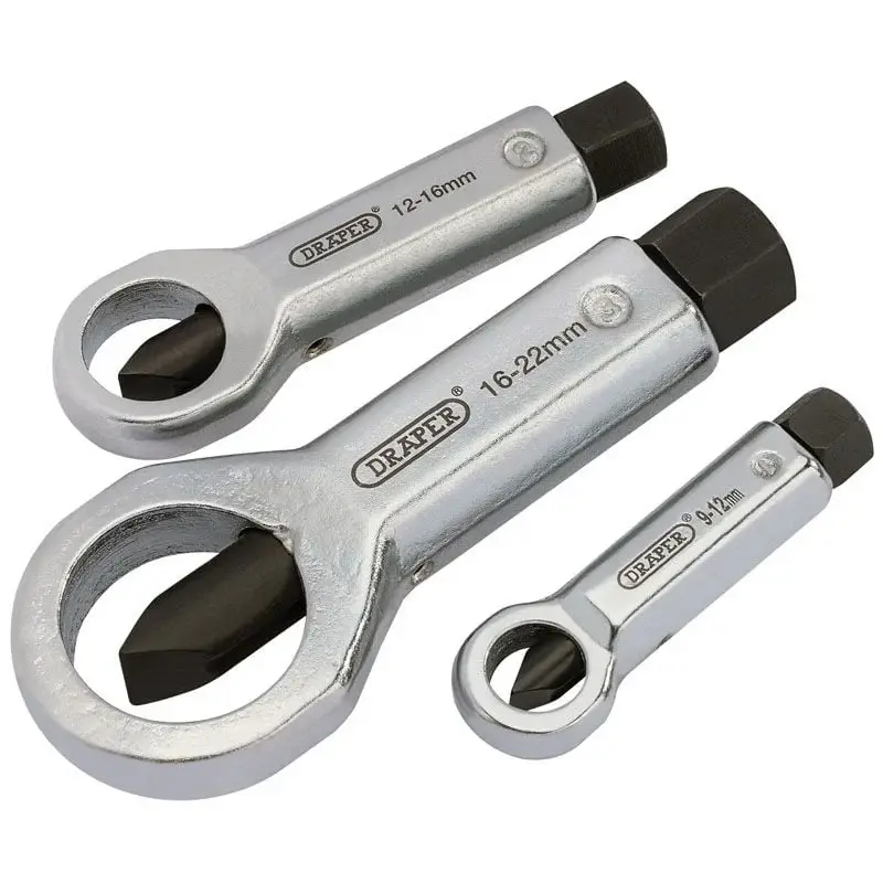 Draper NC922 Nut Splitter Adjust, 9 - 22mm (3 Piece) - (55108)