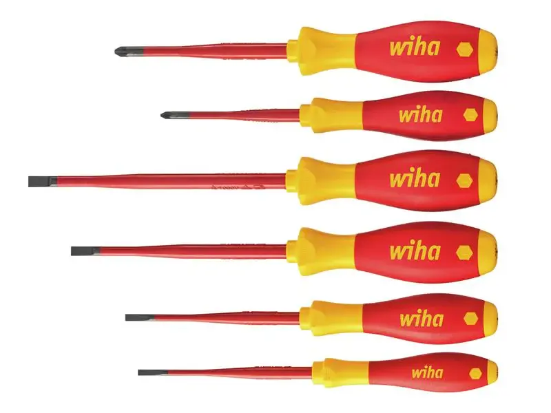 Wiha SoftFinish electric slimFix SL/PZ Screwdriver Adjust, 6 Piece