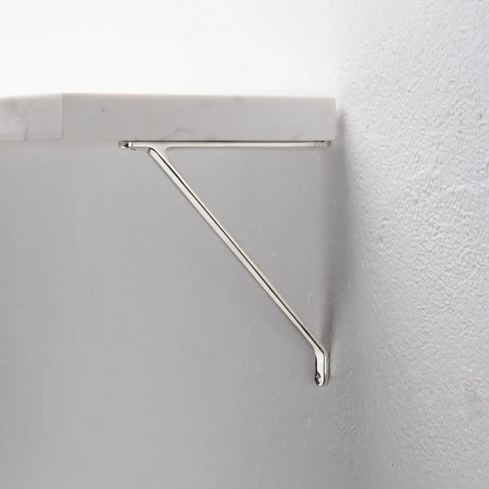 Brixton Shelf Bracket 150mm - Smooth Nickel