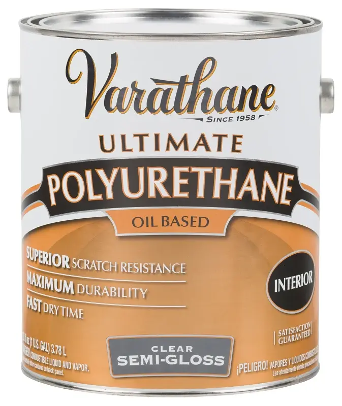 Varathane 6031 Polyurethane, Semi-Gloss, Liquid, Lucid, 1 gal, Can