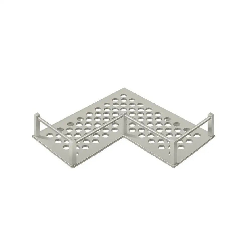 Deltana Right Hand L-Shaped Corner Shelf 9 Inch Brushed Nickel