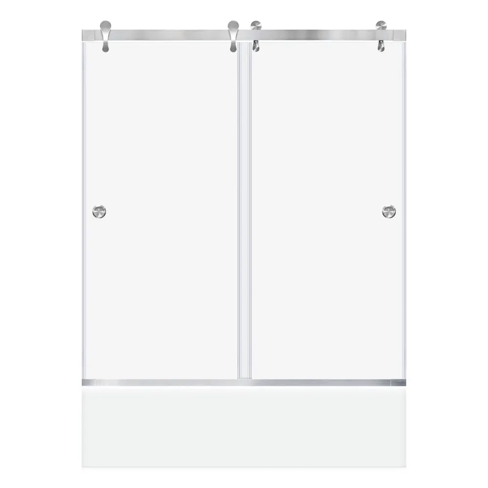 57 1/2-60 W x 62 H Bypass Sliding Bathtub Door ULTRA-H Soft-touch Nickel