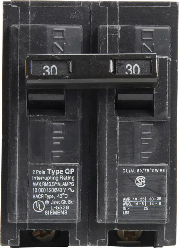 Siemens 50 Amp Standard 2-Pole Circuit Breaker Electrical Panels