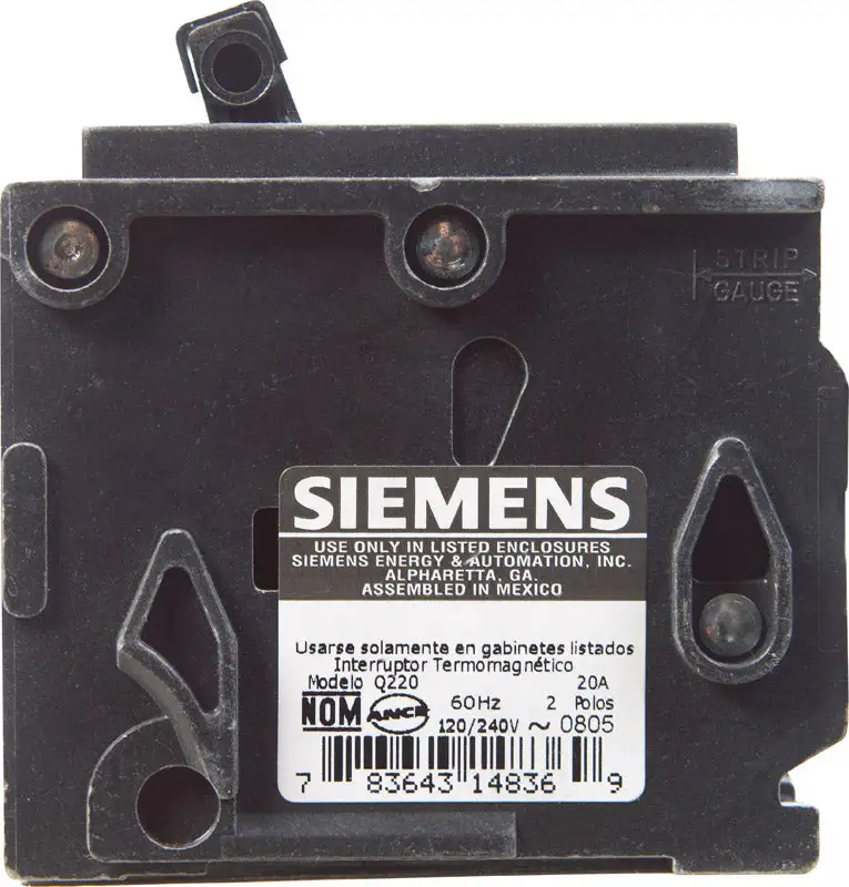 Siemens 40 Amp Standard 2-Pole Circuit Breaker Home Electrical Systems