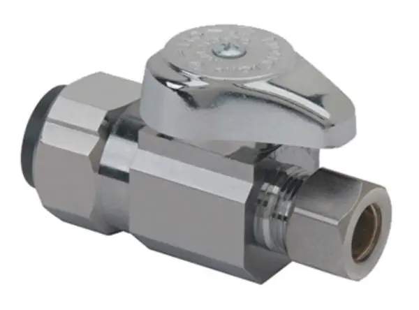 BrassCraft G2 Push Connect Straight Stop Valve 1/2 x 3/8 Inch