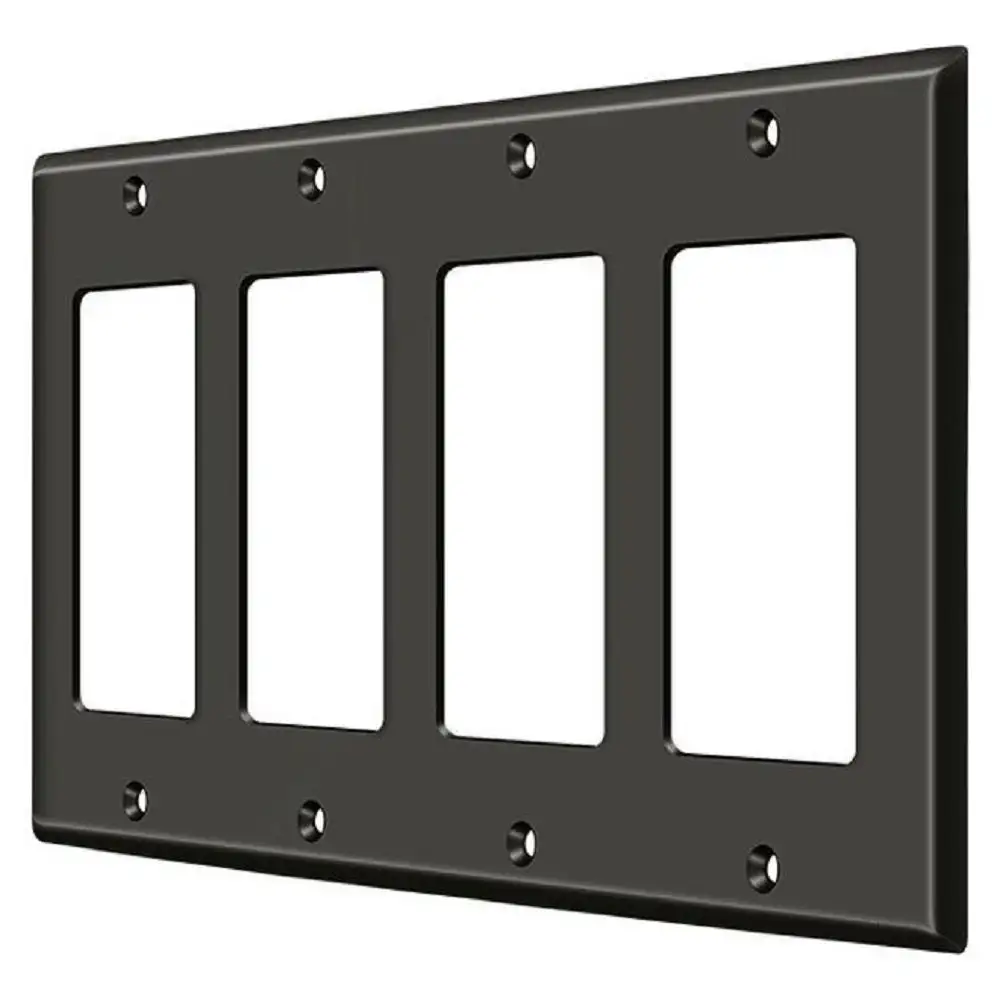 Deltana SWP4744U26 Quadruple Rocker Switch Plate Bright Chrome
