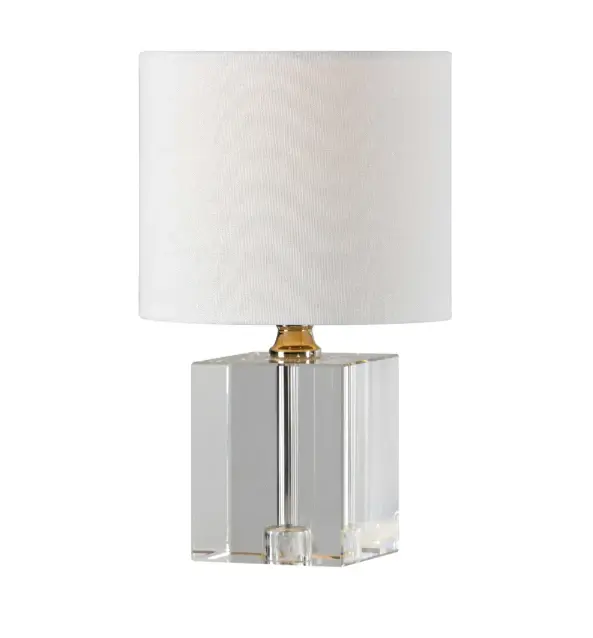 Fabric Drum Sloane Crystal Table Lamp