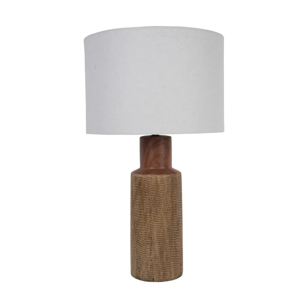 Hastings Textured Ceramic Table Lamp - Taupe Home Office Desk