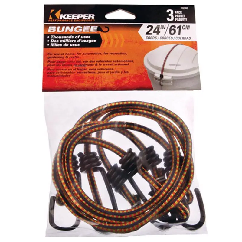 Keeper Black Tarp Strap 45 Inch Length Strong Tie Down Strap Securing Large Tarps and Loads