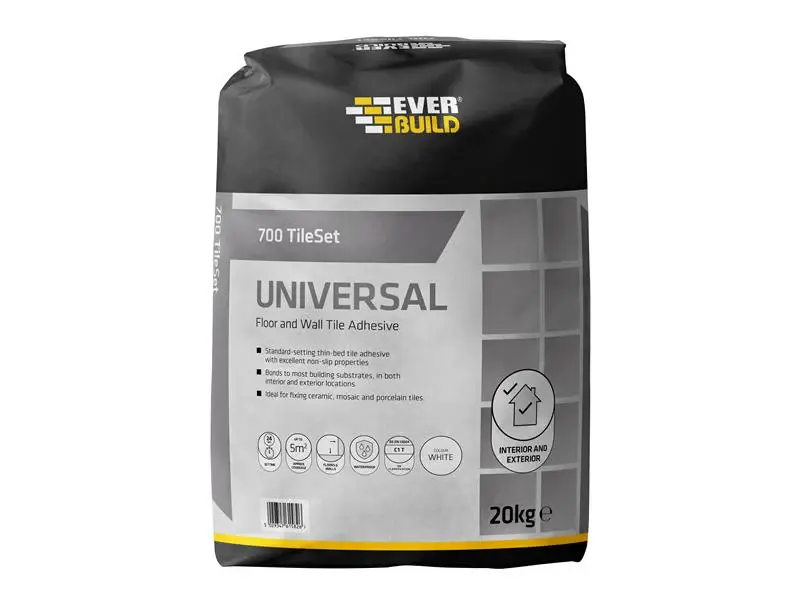 Everbuild 700 TileSet Comprehensive Grey 20kg Industrial Strength
