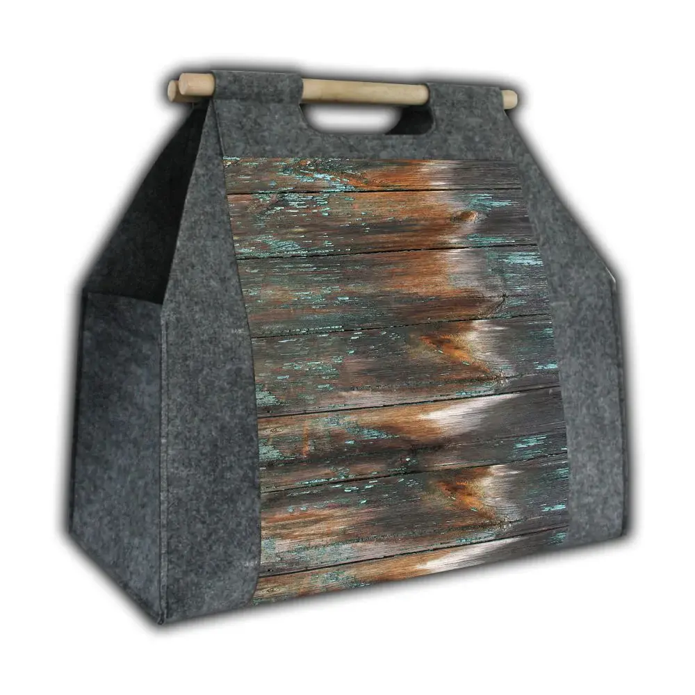 Firewood bag wood bag rectangular handle Havana