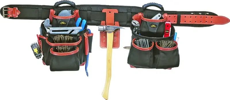 CLC Tool Works Signature Series 51452 Tool Belt, 29 to 46 Waist, Ballistic Nylon, Onyx, 25-Pocket