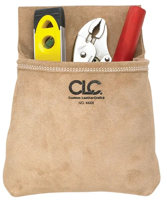 CLC Tool Works Series 444X Tool Pouch, 1-Pocket, Suede Leather, 1 W, 12.8 H